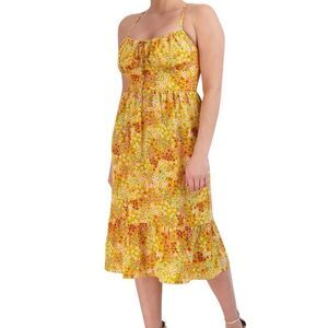 Ladies BCBG Paris Brand Pebble Crepe Midi Dress in Wildflower‎ Whirl Size XS